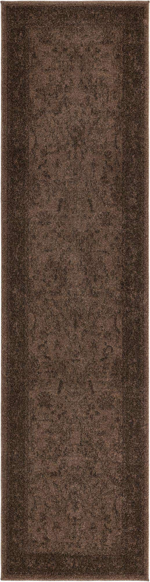 Brown 2' 7 x 10' La Jolla Runner Area Rug 100% Polypropylene Traditional Pattern Easy Clean Carpet for Living, Dining, Bedroom, Office for Sale at Rug Engine