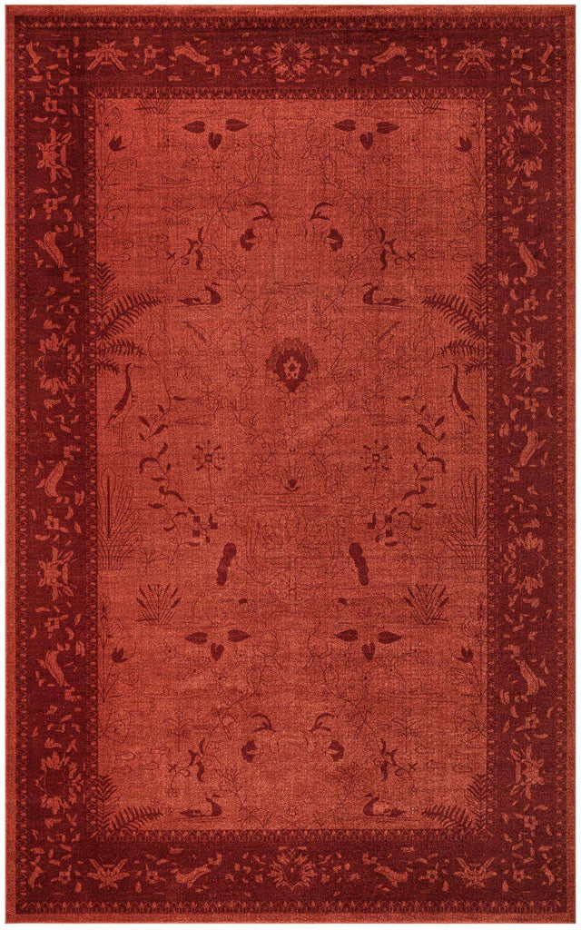 Rust Red 10' 6 x 16' 5 La Jolla Rectangle Area Rug 100% Polypropylene Traditional Pattern Easy Clean Carpet for Living, Dining, Bedroom, Office for Sale at Rug Engine