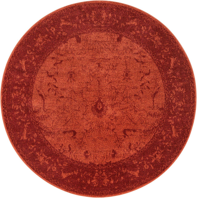 Rust Red 6' 1 x 6' 1 La Jolla Round Rug