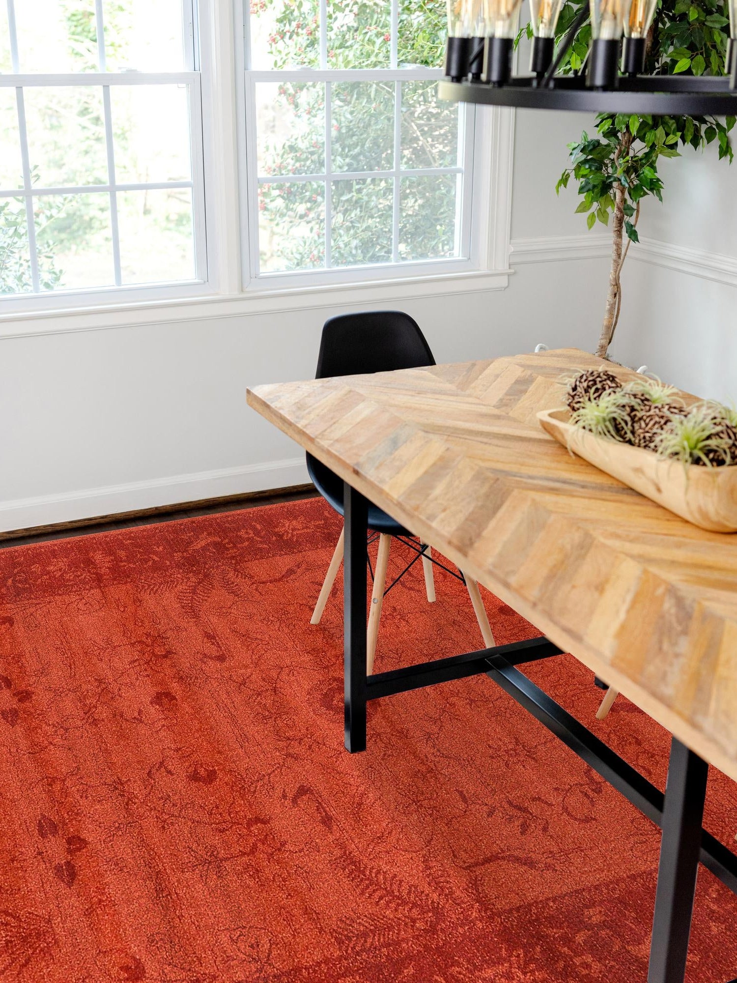 Rust Red 7' 1 x 10' La Jolla Rectangle Area Rug 100% Polypropylene Traditional Pattern Easy Clean Carpet for Living, Dining, Bedroom, Office for Sale at Rug Engine