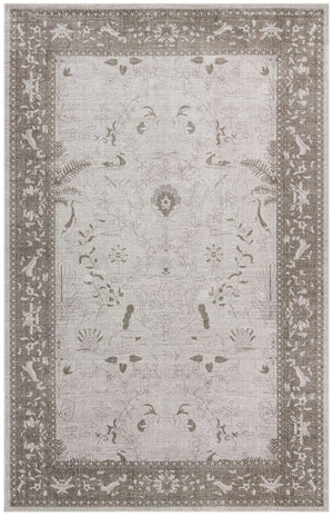 Light Gray 10' 6 x 16' 5 La Jolla Rectangle Area Rug 100% Polypropylene Traditional Pattern Easy Clean Carpet for Living, Dining, Bedroom, Office for Sale at Rug Engine