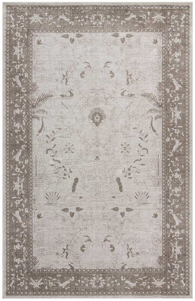 Light Gray 10' 6 x 16' 5 La Jolla Rectangle Area Rug 100% Polypropylene Traditional Pattern Easy Clean Carpet for Living, Dining, Bedroom, Office for Sale at Rug Engine