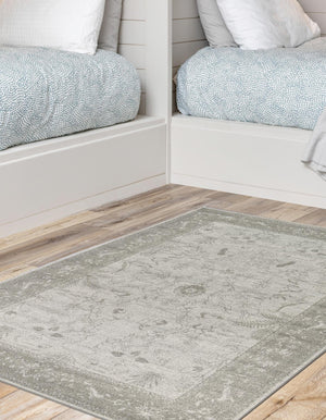Light Gray 10' x 13' 1 La Jolla Rectangle Area Rug 100% Polypropylene Traditional Pattern Easy Clean Carpet for Living, Dining, Bedroom, Office for Sale at Rug Engine