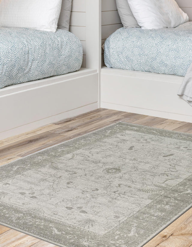 Light Gray 10' x 13' 1 La Jolla Rectangle Area Rug 100% Polypropylene Traditional Pattern Easy Clean Carpet for Living, Dining, Bedroom, Office for Sale at Rug Engine