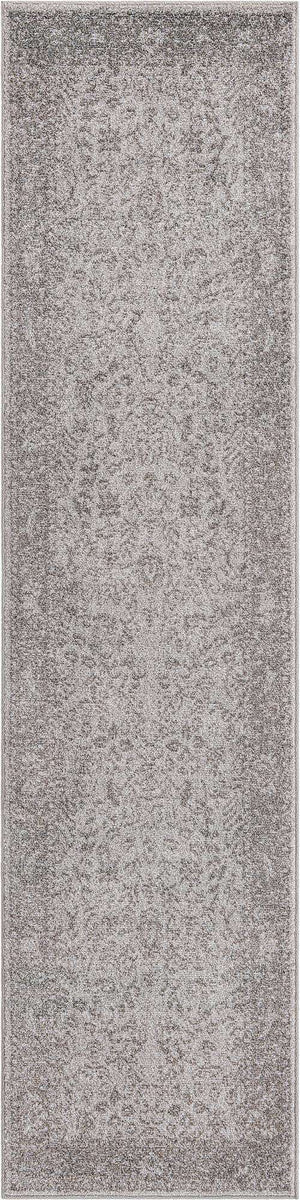 Light Gray 2' 7 x 10' La Jolla Runner Area Rug 100% Polypropylene Traditional Pattern Easy Clean Carpet for Living, Dining, Bedroom, Office for Sale at Rug Engine