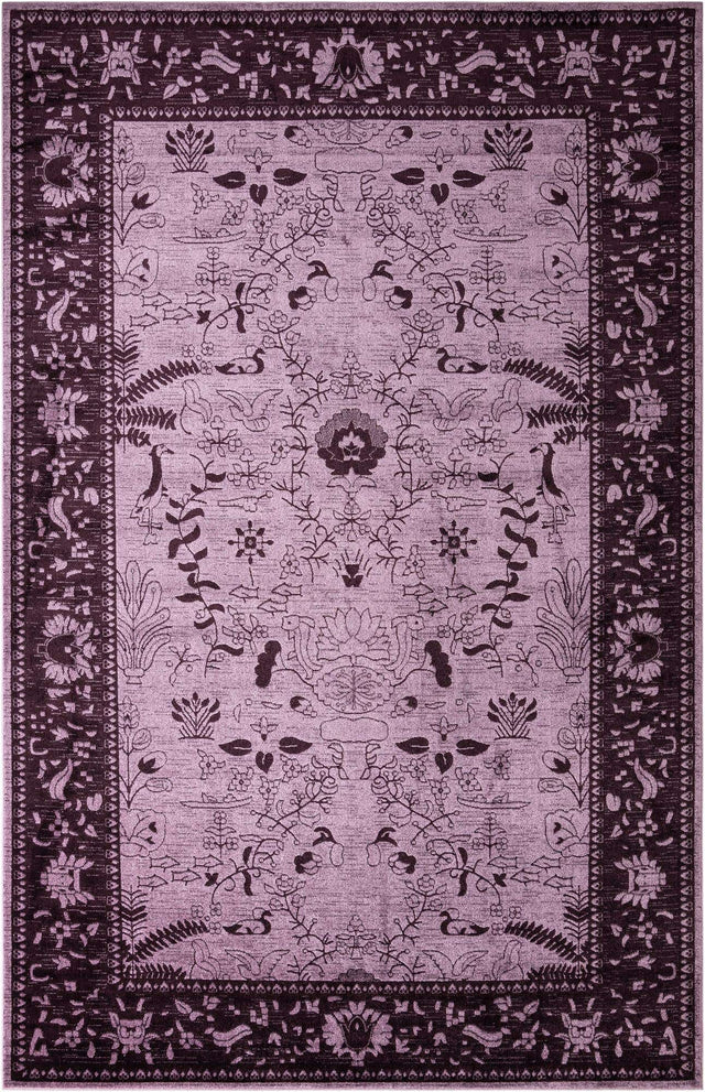 Purple 10' 6 x 16' 5 La Jolla Rectangle Area Rug 100% Polypropylene Traditional Pattern Easy Clean Carpet for Living, Dining, Bedroom, Office for Sale at Rug Engine