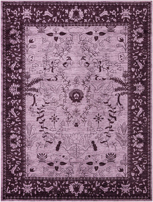 Purple 9' x 12' La Jolla Rectangle Area Rug 100% Polypropylene Traditional Pattern Easy Clean Carpet for Living, Dining, Bedroom, Office for Sale at Rug Engine