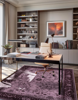 Purple 10' 6 x 16' 5 La Jolla Rectangle Area Rug 100% Polypropylene Traditional Pattern Easy Clean Carpet for Living, Dining, Bedroom, Office for Sale at Rug Engine