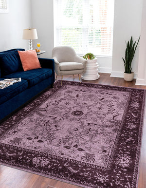 Purple 10' 6 x 16' 5 La Jolla Rectangle Area Rug 100% Polypropylene Traditional Pattern Easy Clean Carpet for Living, Dining, Bedroom, Office for Sale at Rug Engine