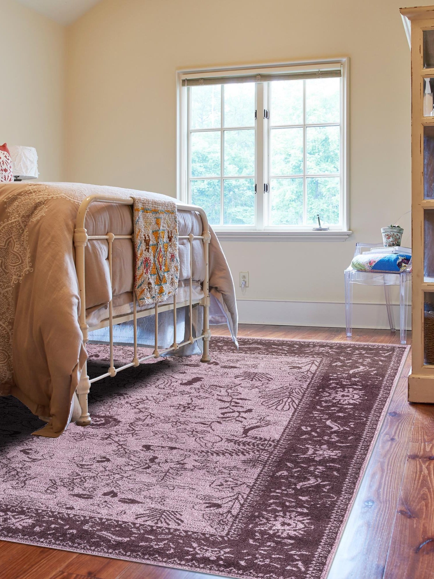 Purple 10' 6 x 16' 5 La Jolla Rectangle Area Rug 100% Polypropylene Traditional Pattern Easy Clean Carpet for Living, Dining, Bedroom, Office for Sale at Rug Engine