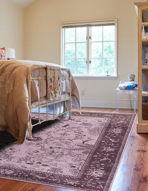 Purple 10' 6 x 16' 5 La Jolla Rectangle Area Rug 100% Polypropylene Traditional Pattern Easy Clean Carpet for Living, Dining, Bedroom, Office for Sale at Rug Engine