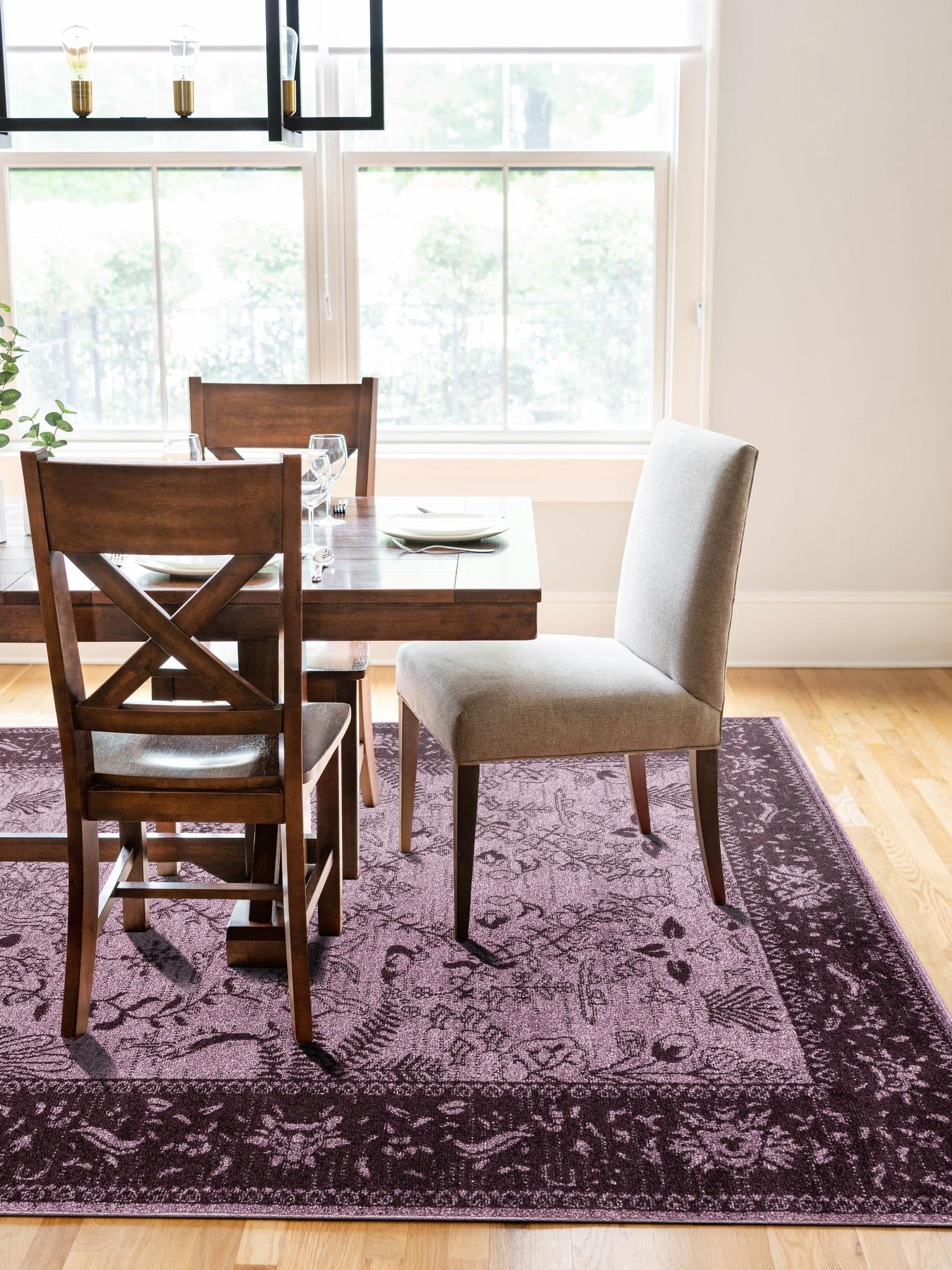 Purple 10' 6 x 16' 5 La Jolla Rectangle Area Rug 100% Polypropylene Traditional Pattern Easy Clean Carpet for Living, Dining, Bedroom, Office for Sale at Rug Engine
