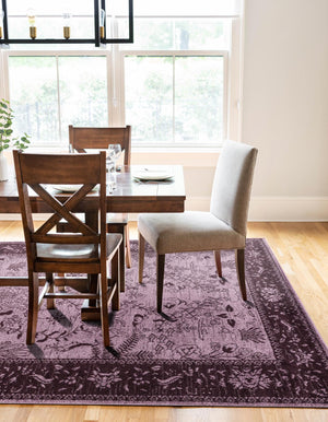 Purple 10' 6 x 16' 5 La Jolla Rectangle Area Rug 100% Polypropylene Traditional Pattern Easy Clean Carpet for Living, Dining, Bedroom, Office for Sale at Rug Engine