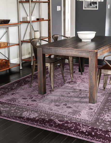 Purple 10' x 13' 1 La Jolla Rectangle Area Rug 100% Polypropylene Traditional Pattern Easy Clean Carpet for Living, Dining, Bedroom, Office for Sale at Rug Engine