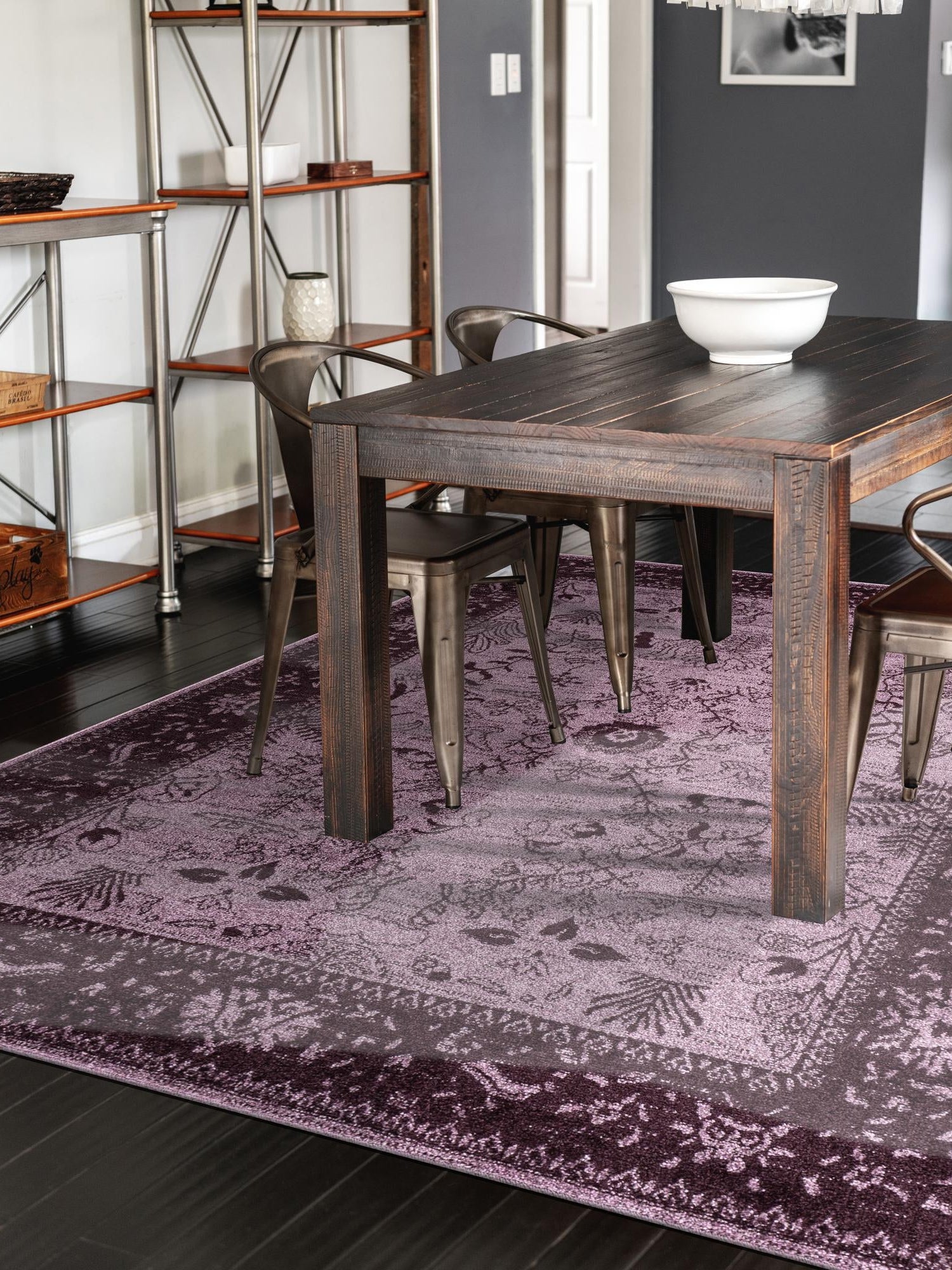 Purple 10' 6 x 16' 5 La Jolla Rectangle Area Rug 100% Polypropylene Traditional Pattern Easy Clean Carpet for Living, Dining, Bedroom, Office for Sale at Rug Engine