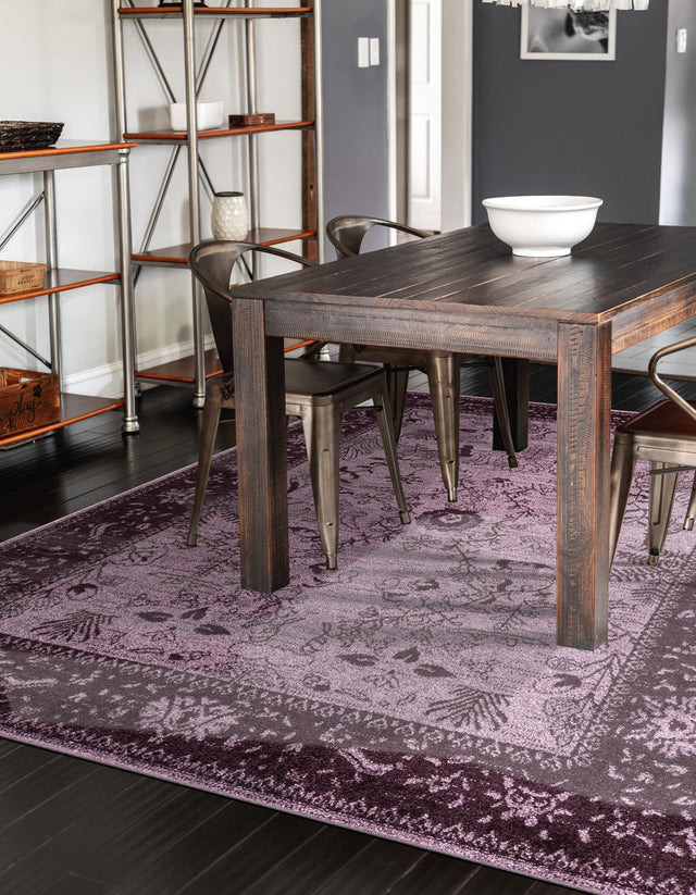 Purple 10' 6 x 16' 5 La Jolla Rectangle Area Rug 100% Polypropylene Traditional Pattern Easy Clean Carpet for Living, Dining, Bedroom, Office for Sale at Rug Engine