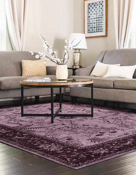 Purple 10' x 13' 1 La Jolla Rectangle Area Rug 100% Polypropylene Traditional Pattern Easy Clean Carpet for Living, Dining, Bedroom, Office for Sale at Rug Engine