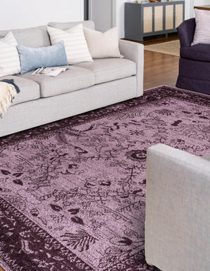 Purple 10' x 13' 1 La Jolla Rectangle Area Rug 100% Polypropylene Traditional Pattern Easy Clean Carpet for Living, Dining, Bedroom, Office for Sale at Rug Engine