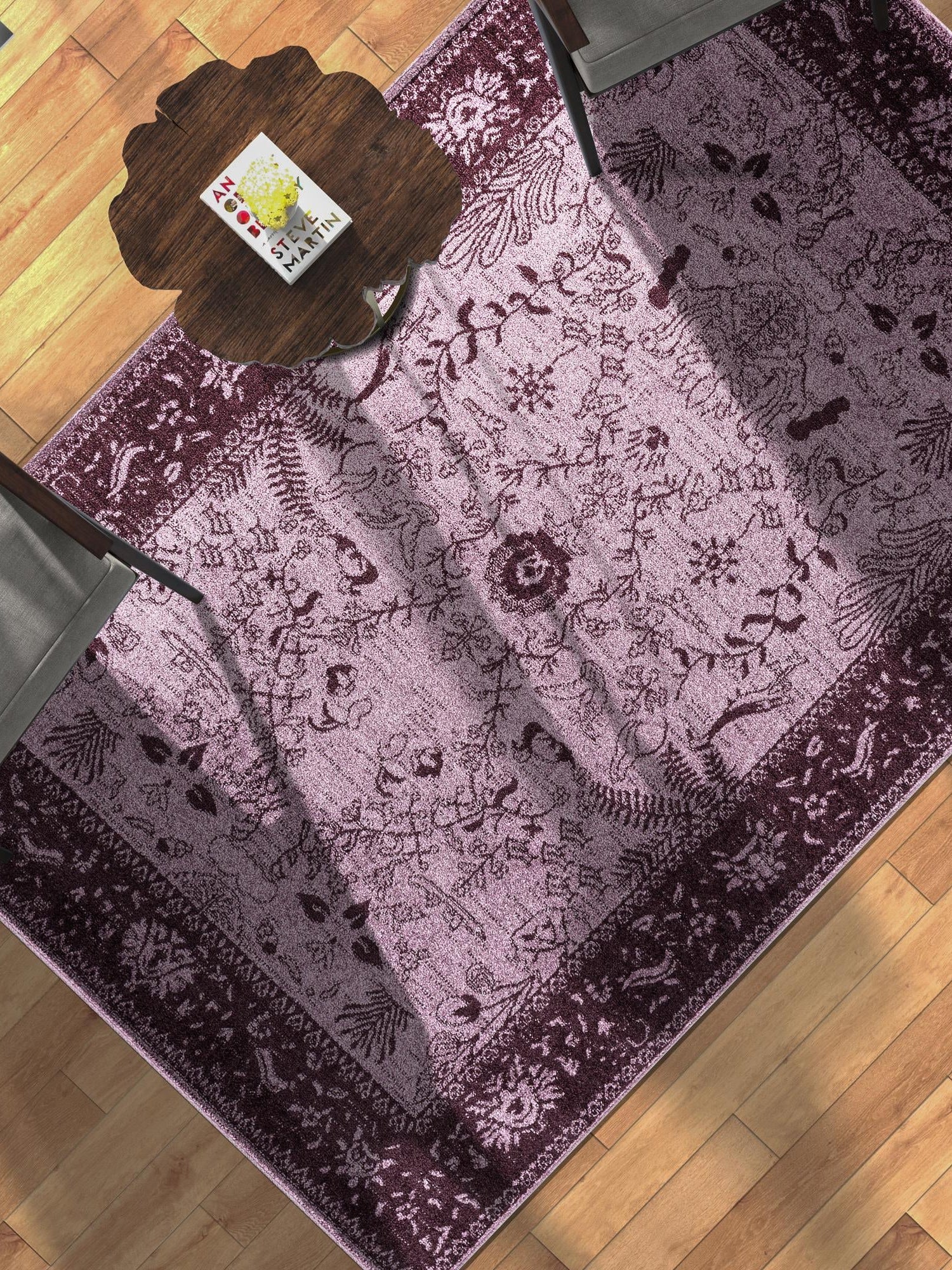 Purple 10' x 13' 1 La Jolla Rectangle Area Rug 100% Polypropylene Traditional Pattern Easy Clean Carpet for Living, Dining, Bedroom, Office for Sale at Rug Engine