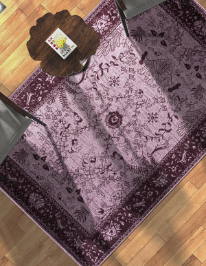 Purple 10' x 13' 1 La Jolla Rectangle Area Rug 100% Polypropylene Traditional Pattern Easy Clean Carpet for Living, Dining, Bedroom, Office for Sale at Rug Engine