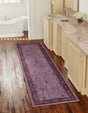Purple 2' 7 x 10' La Jolla Runner Area Rug 100% Polypropylene Traditional Pattern Easy Clean Carpet for Living, Dining, Bedroom, Office for Sale at Rug Engine