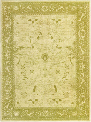 Light Green 9' x 12' La Jolla Rectangle Area Rug 100% Polypropylene Traditional Pattern Easy Clean Carpet for Living, Dining, Bedroom, Office for Sale at Rug Engine