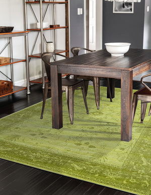 Light Green 5' 3 x 8' La Jolla Rectangle Area Rug 100% Polypropylene Traditional Pattern Easy Clean Carpet for Living, Dining, Bedroom, Office for Sale at Rug Engine