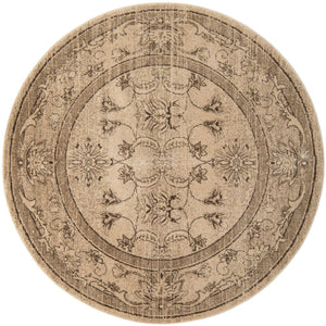 Ivory 6' 1 x 6' 1 La Jolla Round Area Rug 100% Polypropylene Traditional Pattern Easy Clean Carpet for Living, Dining, Bedroom, Office for Sale at Rug Engine