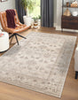 Ivory 7' 10 x 11' La Jolla Rectangle Area Rug 100% Polypropylene Traditional Pattern Easy Clean Carpet for Living, Dining, Bedroom, Office for Sale at Rug Engine