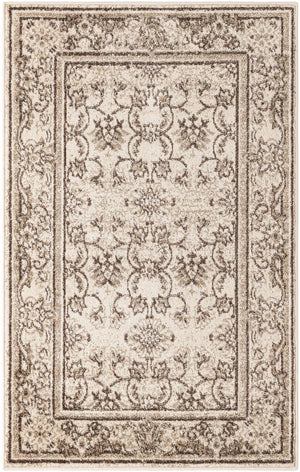 Ivory 3' 1 x 5' 3 La Jolla Rectangle Area Rug 100% Polypropylene Traditional Pattern Easy Clean Carpet for Living, Dining, Bedroom, Office for Sale at Rug Engine