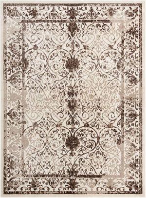 Beige 9' x 12' La Jolla Rectangle Area Rug 100% Polypropylene Traditional Pattern Easy Clean Carpet for Living, Dining, Bedroom, Office for Sale at Rug Engine