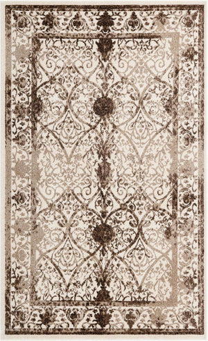 Beige 5' 3 x 8' La Jolla Rectangle Area Rug 100% Polypropylene Traditional Pattern Easy Clean Carpet for Living, Dining, Bedroom, Office for Sale at Rug Engine