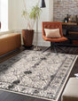 Ivory and Gray 10' x 14' 1 La Jolla Rectangle Area Rug 100% Polypropylene Traditional Pattern Easy Clean Carpet for Living, Dining, Bedroom, Office for Sale at Rug Engine