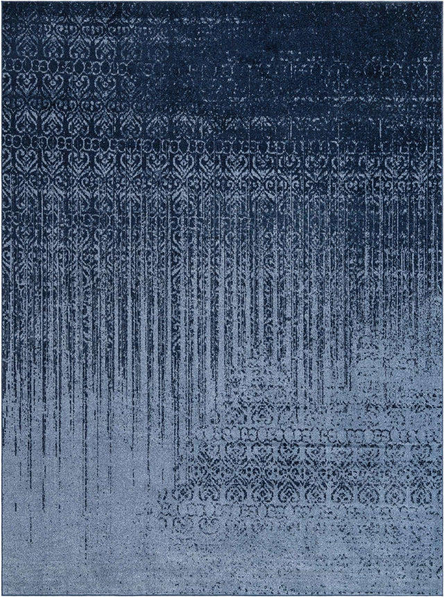 Blue 9' x 12' Del Mar Rectangle Area Rug 100% Polypropylene Easy Clean Stain Resistant Vivid Modern Carpet Mat for Home Decor Interior Designing for Sale at Rug Engine