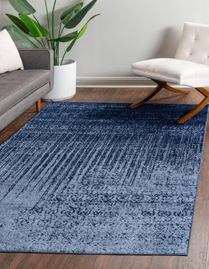 Blue 5' 3 x 8' Del Mar Rectangle Area Rug 100% Polypropylene Easy Clean Stain Resistant Vivid Modern Carpet Mat for Home Decor Interior Designing for Sale at Rug Engine