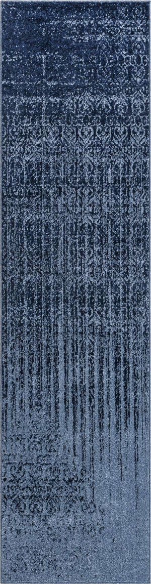 Blue 2' 7 x 10' Del Mar Runner Area Rug 100% Polypropylene Easy Clean Stain Resistant Vivid Modern Carpet Mat for Home Decor Interior Designing for Sale at Rug Engine