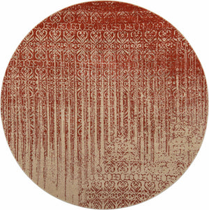 Red 7' 10 x 7' 10 Del Mar Round Area Rug 100% Polypropylene Easy Clean Stain Resistant Vivid Modern Carpet Mat for Home Decor Interior Designing for Sale at Rug Engine