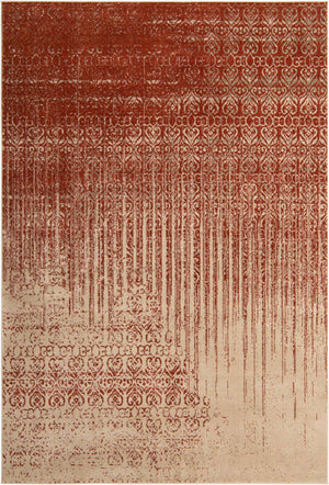 Red 7' 1 x 10' Del Mar Rectangle Area Rug 100% Polypropylene Easy Clean Stain Resistant Vivid Modern Carpet Mat for Home Decor Interior Designing for Sale at Rug Engine