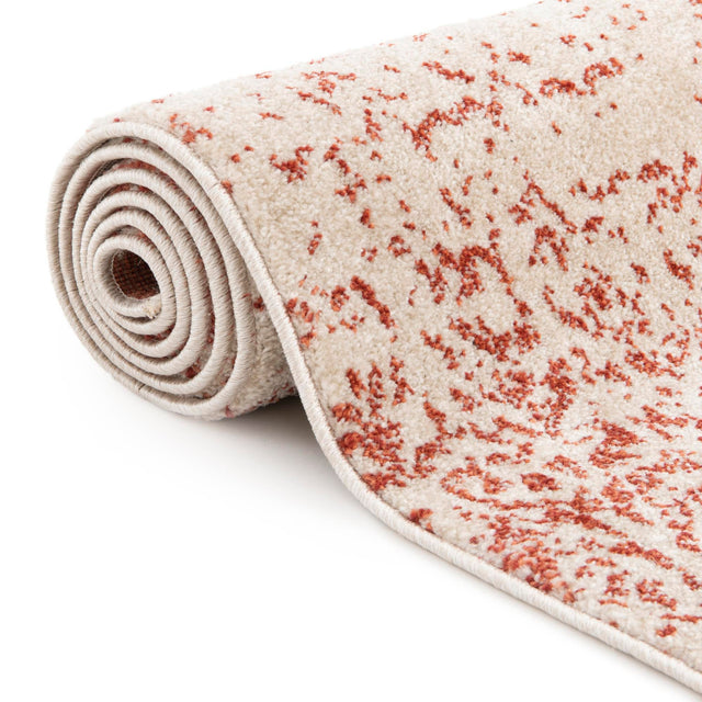 Red 4' 1 x 4' 1 Del Mar Round Area Rug 100% Polypropylene Easy Clean Stain Resistant Vivid Modern Carpet Mat for Home Decor Interior Designing for Sale at Rug Engine