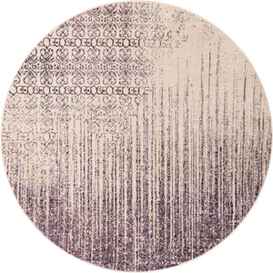Purple 7' 10 x 7' 10 Del Mar Round Area Rug 100% Polypropylene Easy Clean Stain Resistant Vivid Modern Carpet Mat for Home Decor Interior Designing for Sale at Rug Engine