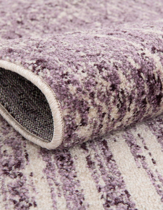 Purple 4' 1 x 4' 1 Del Mar Round Area Rug 100% Polypropylene Easy Clean Stain Resistant Vivid Modern Carpet Mat for Home Decor Interior Designing for Sale at Rug Engine