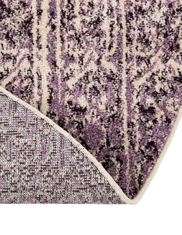 Purple 4' 1 x 4' 1 Del Mar Round Area Rug 100% Polypropylene Easy Clean Stain Resistant Vivid Modern Carpet Mat for Home Decor Interior Designing for Sale at Rug Engine