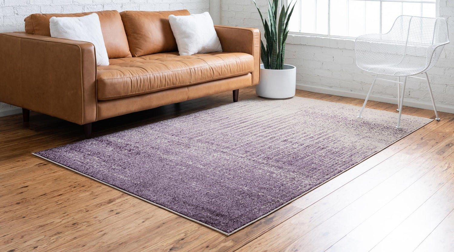 Purple 5' 3 x 8' Del Mar Rectangle Area Rug 100% Polypropylene Easy Clean Stain Resistant Vivid Modern Carpet Mat for Home Decor Interior Designing for Sale at Rug Engine