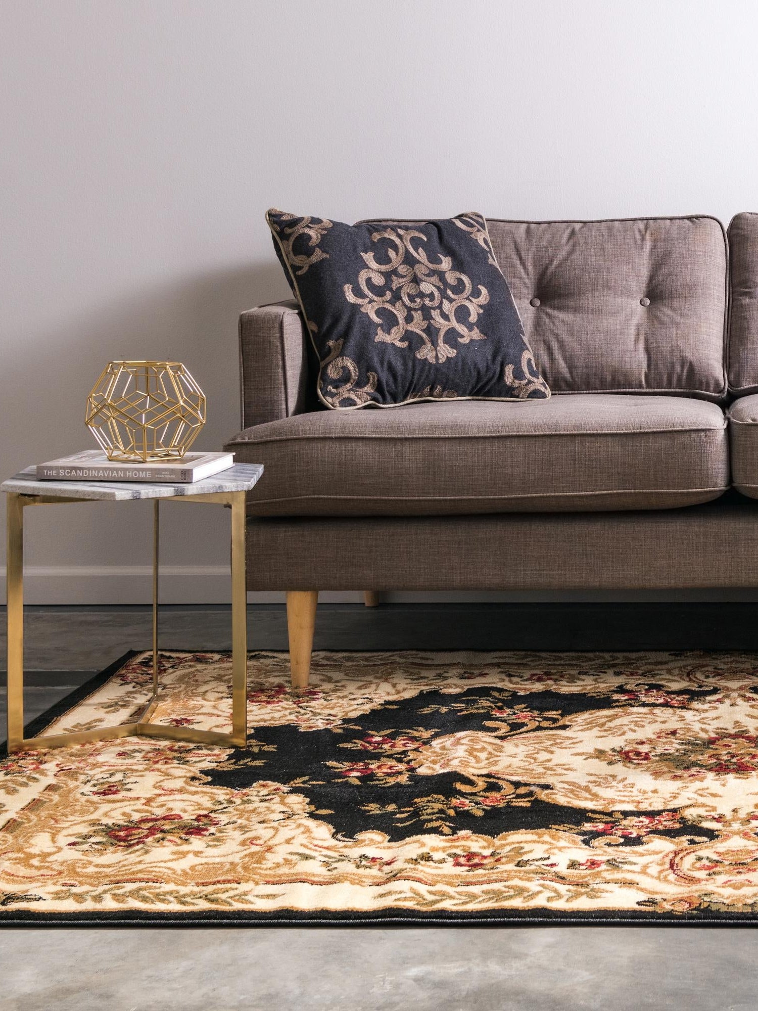 Black 9' x 12' Versailles Rectangle Area Rug