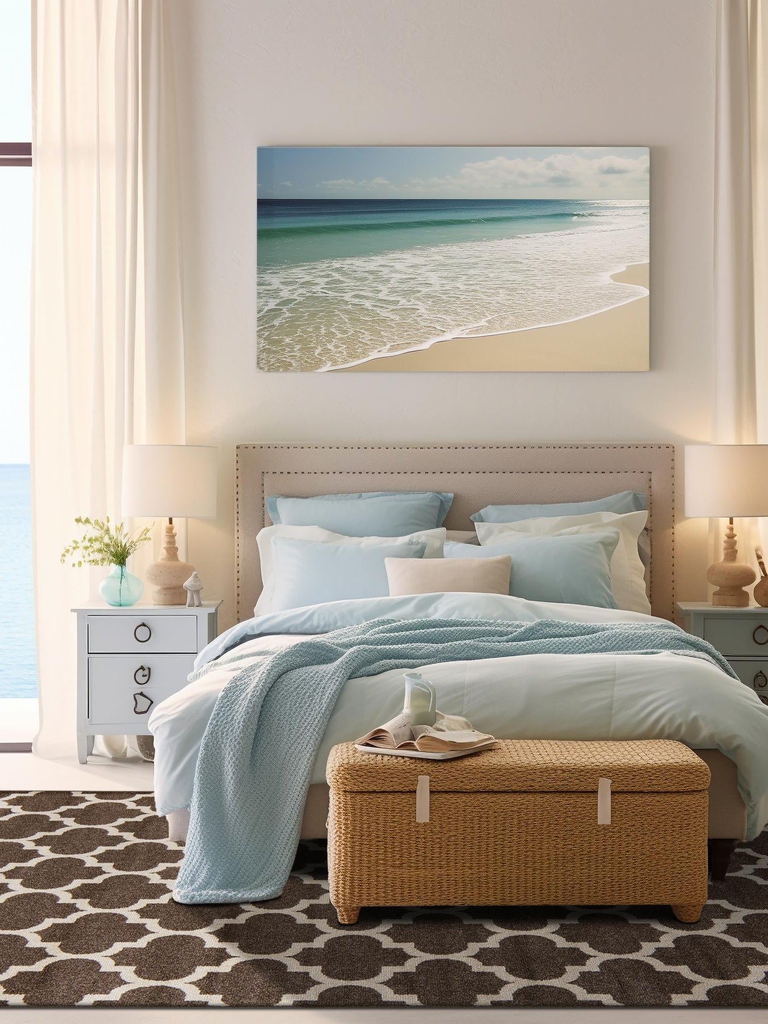 Brown 6' 1 x 9' Trellis Rectangle Area Rug