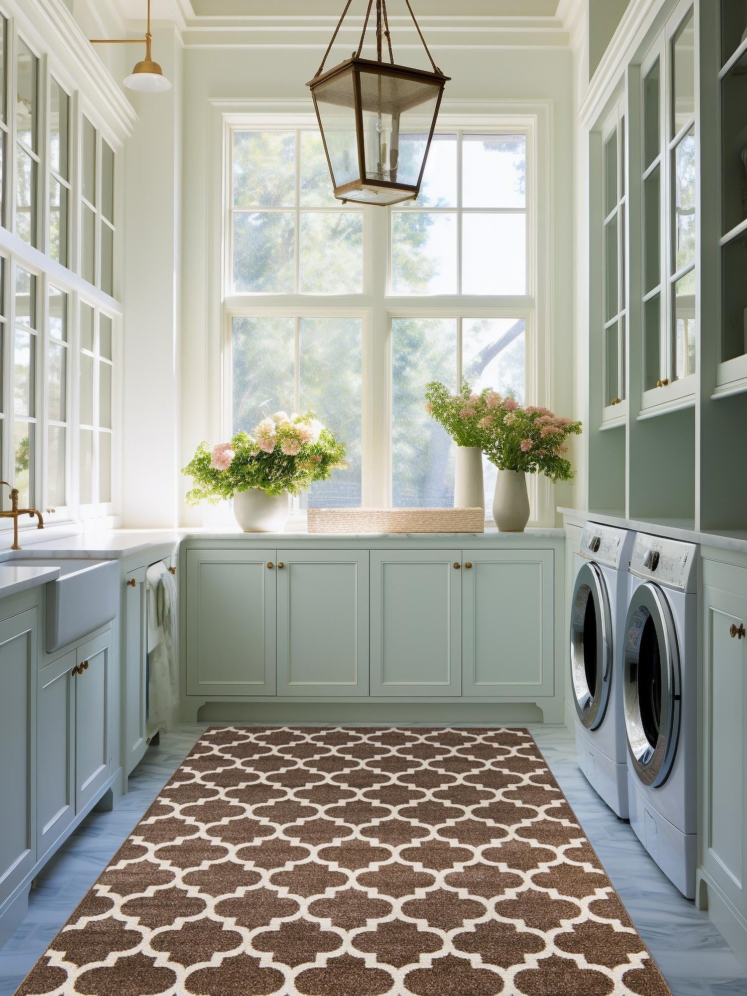 Brown 10' x 13' 1 Trellis Rectangle Area Rug