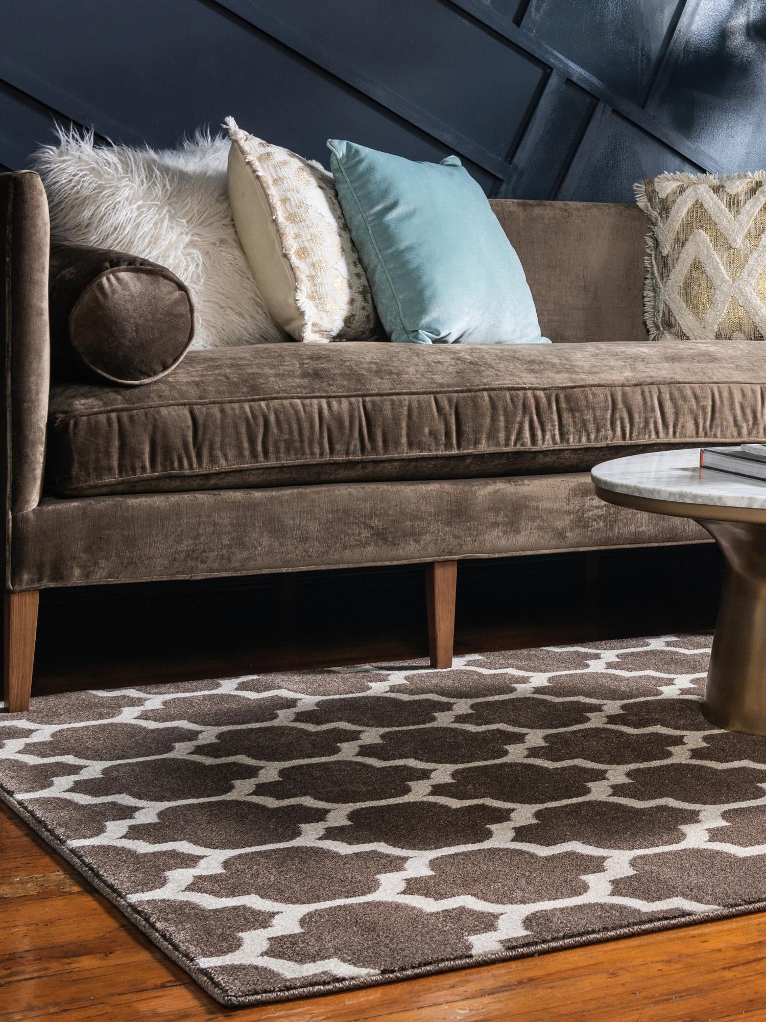 Brown 10' x 13' 1 Trellis Rectangle Area Rug