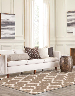 Light Brown 3' 1 x 5' 3 Trellis Rectangle Area Rug