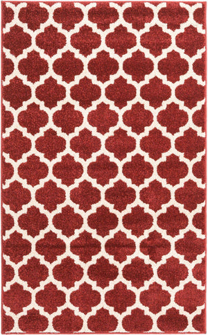Dark Terracotta 3' 1 x 5' 3 Trellis Rectangle Area Rug