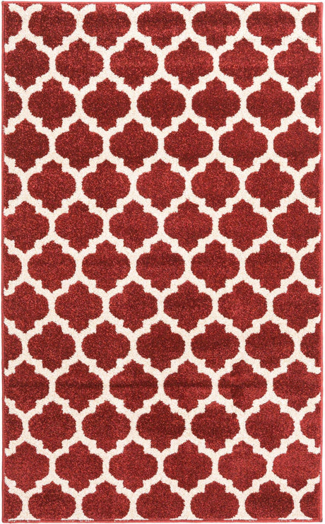 Dark Terracotta 3' 1 x 5' 3 Trellis Rectangle Area Rug